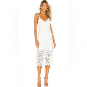 Lovers + Friends White Lace Tilly Dress - S